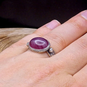 Cincin Perak Batu Ruby | Hadiah Untuknya | Cincin Custom | Hadiah Untuk Dia | Uthmaniah | 925 Perak Sterling | Dainty Rings | Hadiah Pengantin