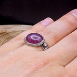Ruby Stone Silver Ring | Gift For Her | Custom Ring | Gift For Him | Ottoman | 925 Sterling Silver | Dainty Rings | Bride Gifts