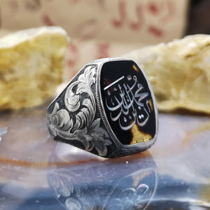 Серебряное кольцо с индивидуальным именем | Подарки для нее | Изготовленное на заказ кольцо | Подарок для него | Османское кольцо | Серебро 925 пробы | Конические кольца | Подарки невесте