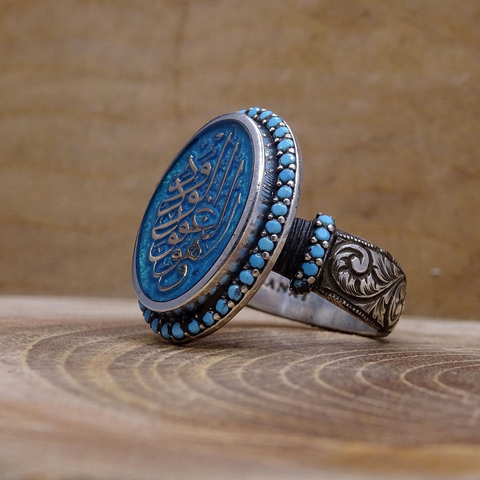 Blå sten sterling sølv ring | Håndlavet kvinders ring | Signet Ring | Ædelstenring | Gave til hende | Diamantskåret ring | Dainty Ring
