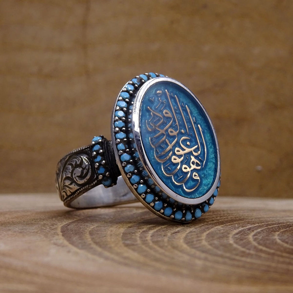 Blue Stone Sterling Silver Ring | Mga Singsing na Babae na Ginawa ng kamay | Signet Ring | Gemstone Ring | Regalo para sa Kanya | Diamond Cut Ring | Dainty Ring