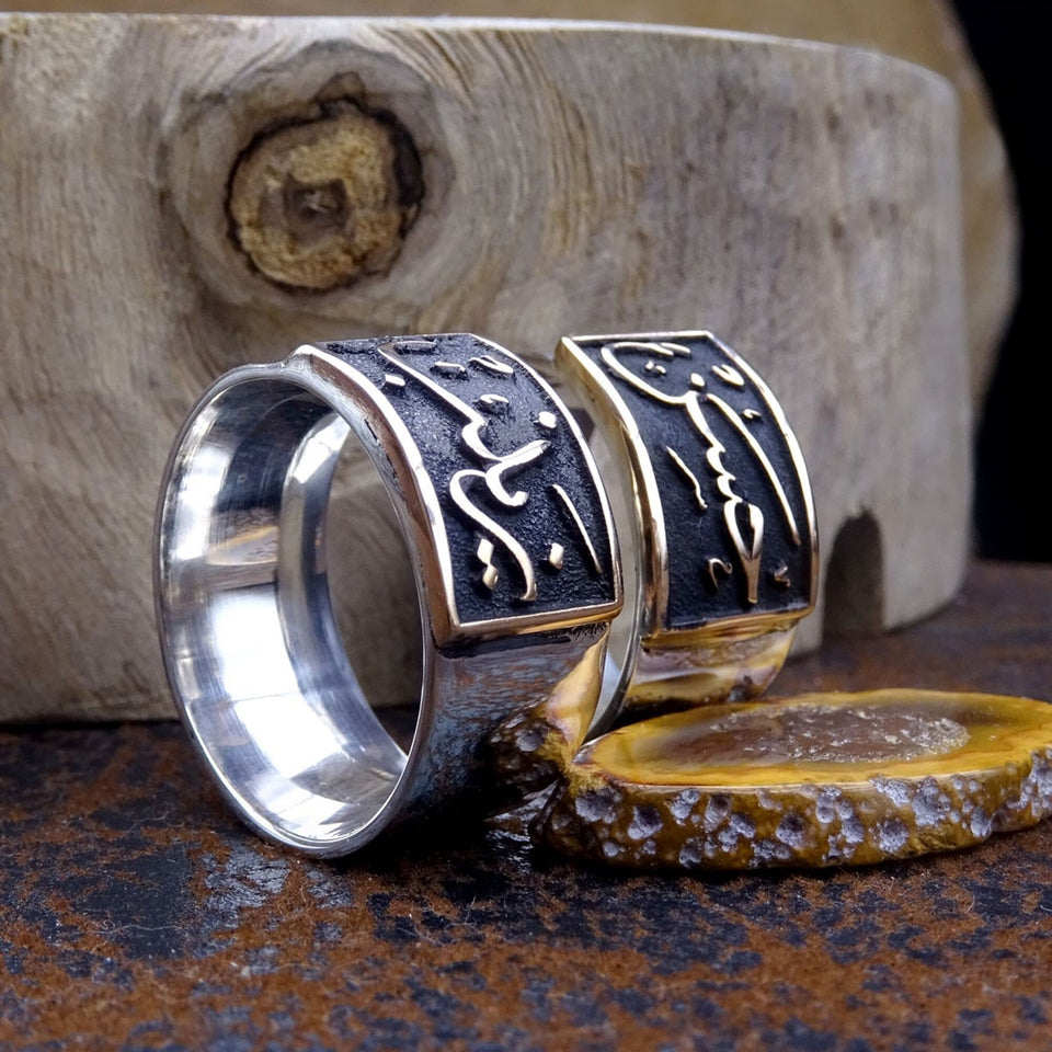 Personalised mens promise rings discount