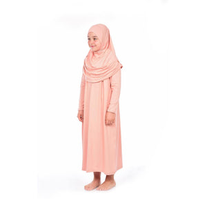Molitvena haljina Kids Abaya | Nježno ružičasta muslimanska djeca | Kid Khimar Jilbab | Kid Jalabiya | Islamska dječja haljina | Haljina za djevojčice | Haljina za djevojke