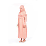 Prayer Dress Kids Abaya | Soft Pink Muslim Kids | Kid Khimar Jilbab | Kid Jalabiya| Islamic Kid Dress | Dress for Girls | Girls Prayer Dress