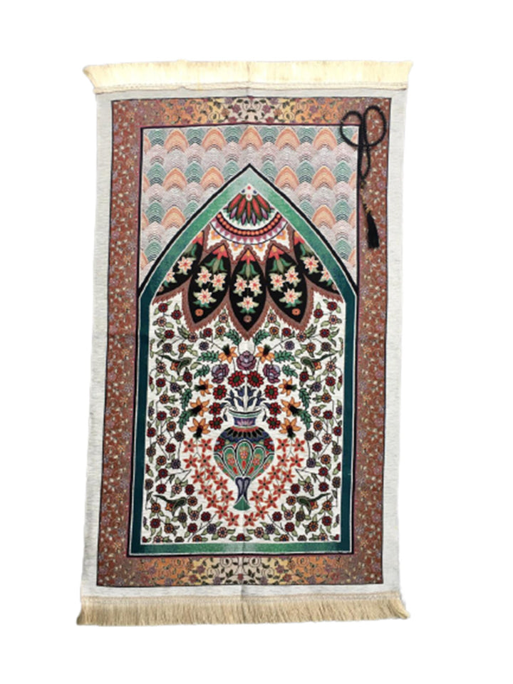 Prayer Mat | Ultra Lux Chenille Prayer Rug | Woven Sajdah | Musalla | Janamaz | Unique Islamic Gift | Rainbow Peacock Prayer Mat