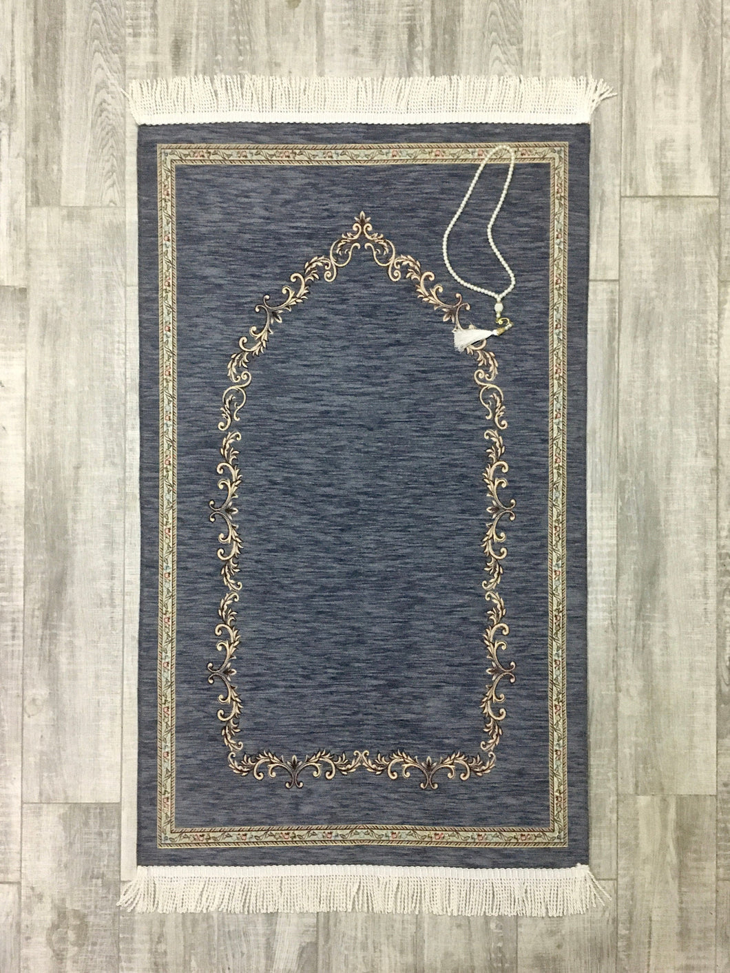 Indigo Door to Andalus Prayer Mat, Prayer Mat with Tasbeeh, Prayer Rug, Muslim Janamaz, Sajjada, Turkish Rug, Islamic Gift YSLM37
