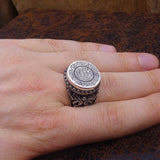 Cerrahi Seal Silver Necklace and Ring Set, Handmade 925 Sterling Silver, Silver Jewelry Set, Silver Ring, Muslim Gift, Ramadan Gift