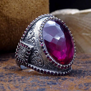 Сребрен прстен Руби Топаз, идеален подарок, подарок за накит, подарок за неа, сребрен прстен, подароци за невеста, подарок за невеста, прстен од рубин камен