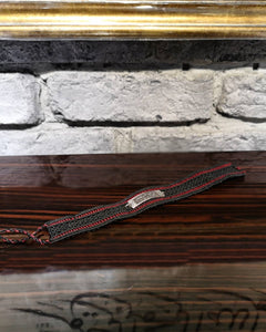 Custom Engraved Bracelet, Knitted Wristband, Personalized Leather Bracelets, Custom Unisex Leather Bracelet