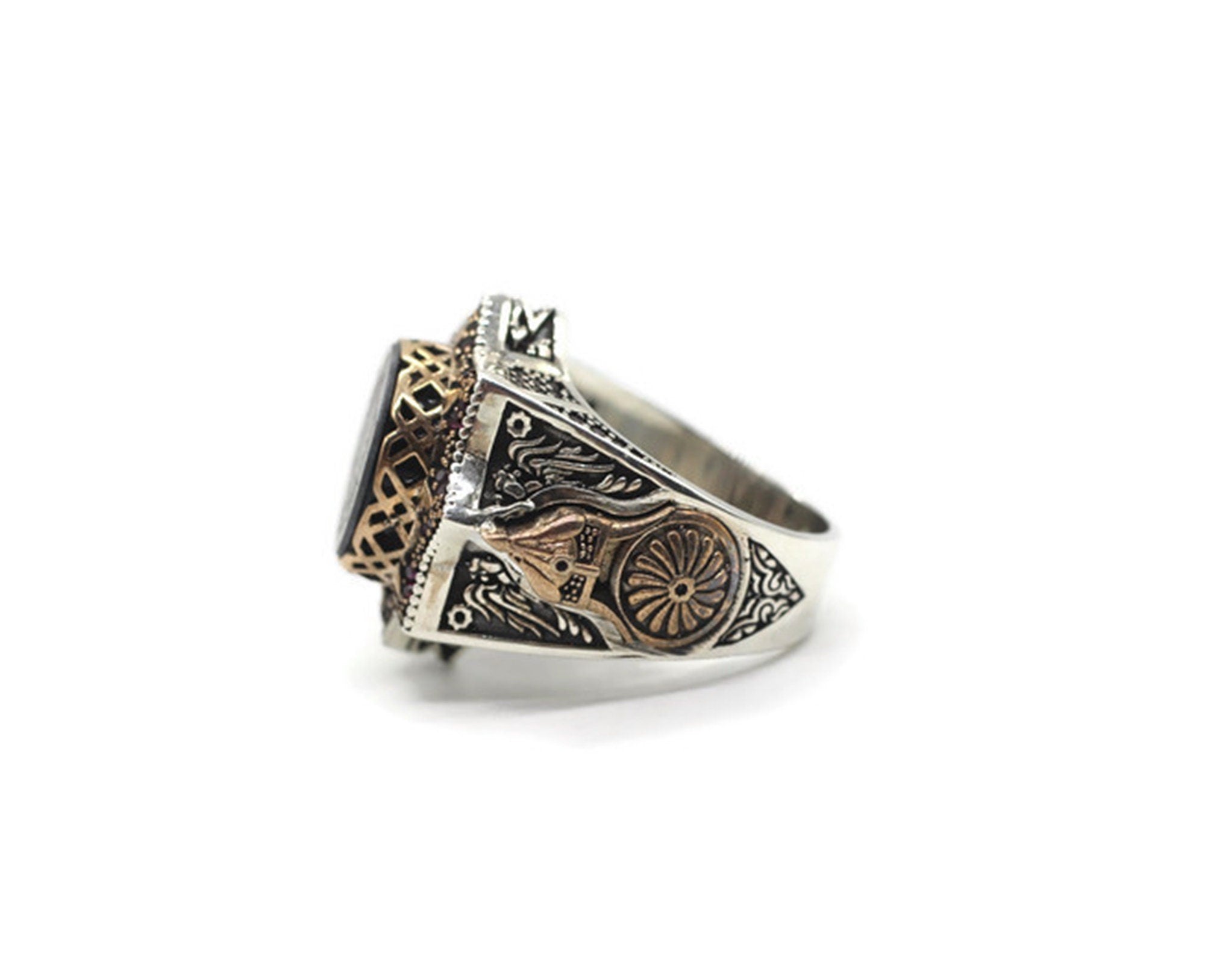 Muhru Suleiman Sterling Silver Ring Mens Ring Stamp of Suleiman Per
