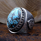 Turquoise Stone Silver Ring | Gift For Him | Personalized Gift | Custom Ring | Gift For Him | Gift for Her | 925 Sterling Silver