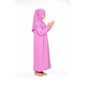 Prayer Dress Kids Abaya | Pink Muslim Kids | Kid Khimar Jilbab | Kid Jalabiya| Islamic Kid Dress | Dress for Girls | Girls Prayer Dress