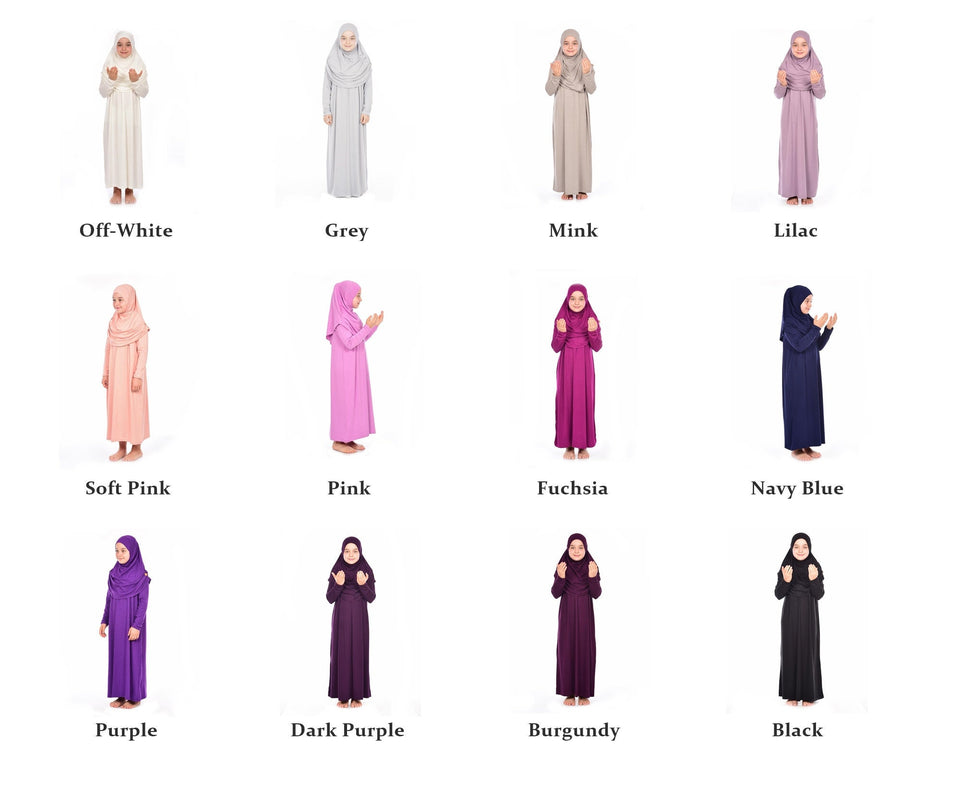Prayer Dress Kids Abaya | Muslim Kids | Kid Khimar | Kid Jilbab | Kid Jalabiya| Islamic Kid Dress | Dress for Girls | Girls Prayer Dress