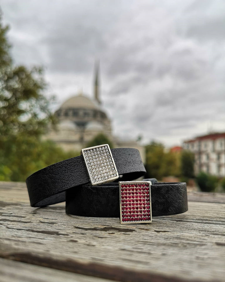 Handmade 925 Sterling Silver Bracelet, Genuine Leather Mens Bracelet, Gift for Him, Husband Gift, Groom Gift