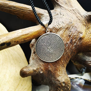 Pi Symbol Silver Personalized Name Necklace, Custom Name Arabic Jewelry, Calligraphy Medallion Necklace, Islamic Gift, Gift for Her