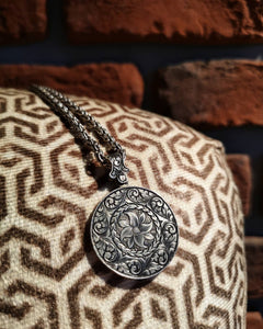 Silver Medallion Necklace, Handmade Silver Medallion, Ottoman Necklace, Silver Necklace, Islamic Necklace, Muslim Gift, Gift for Her