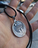 Seljuk Eagle Necklace, Handmade Silver Medallion, Ottoman Necklace, Silver Necklace, Islamic Necklace, Muslim gift, Gift for Him,