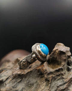 Blue Stone Silver Ring | Handmade Women Ring | Signet Ring | Gemstone Ring | Gift for Her |  Dainty Rings