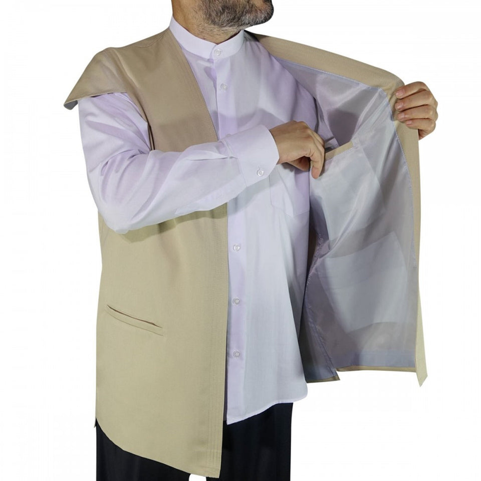Cream Sufi Vest | Traditional Ottoman Khaydari Vest | Haqqani Naqshibandi Qadiri Dervish Vest