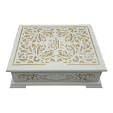 White Quran Gift Box Set 2 | Lux Quran in Wooden Box Case | Special Gift for Ramadan | Eid Gift Quran Gift Set