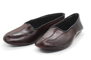 Lux Genuine Leather Bordeaux Feet Warmer with Men Size | Winter Socks |Winter Shoes | Unisex House Slippers | Handmade Leather Socks