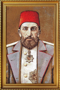 Payitaht Abdulhamid The Last Emperor Tapestry Wall Hanging | Woven Portrait Wall Art | Unframed Goblen | Sultans Wall Decor