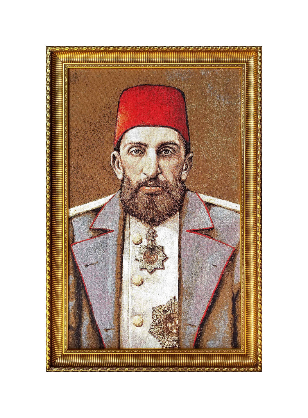 Payitaht Abdulhamid The Last Emperor Tapestry Wall Hanging | Woven Portrait Wall Art | Unframed Goblen | Sultans Wall Decor