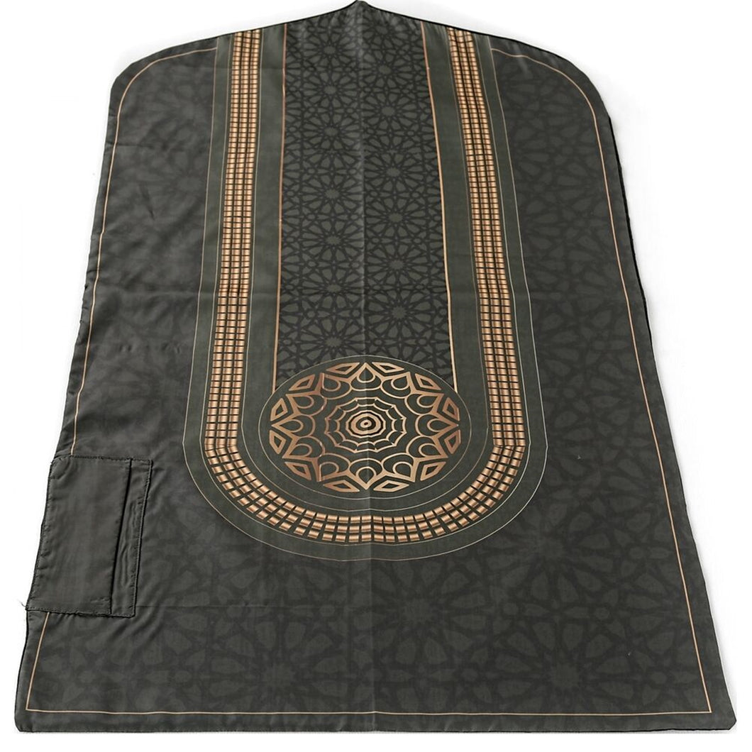 Travel Prayer Mat Green | Portable Prayer Mat | Pocket Sejadah | Lux Musallah | Prayer Rug | Janamaz | Islamic Gift | Ramadan Gift