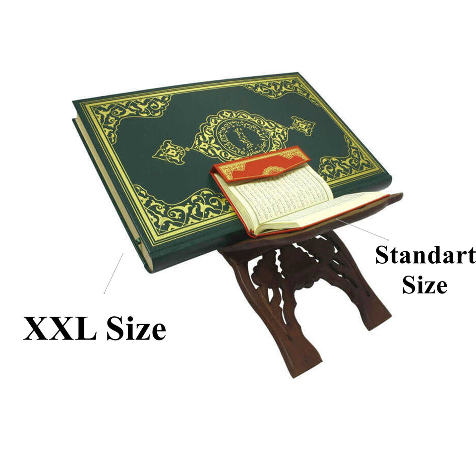 XXLarge Size Green Hard Cover Moshaf Quran, Ideal for Older Adults, Mosque Size Quran for Elders