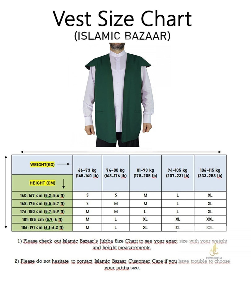 Green Sufi Vest | Traditional Ottoman Khaydari Vest | Haqqani Naqshibandi Qadiri Dervish Vest