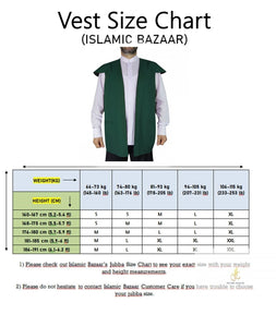 Pick Your Color Sufi Vest | Traditional Ottoman Khaydari Vest | Haqqani Naqshibandi Qadiri Dervish Vest