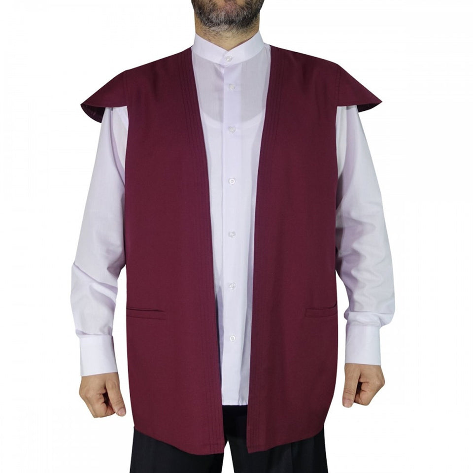 Bordeaux Sufi Vest | Traditional Ottoman Khaydari Vest | Haqqani Naqshibandi Qadiri Dervish Vest