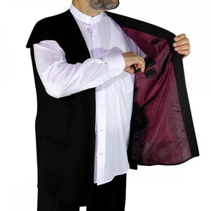 Black Sufi Vest | Traditional Ottoman Khaydari Vest | Haqqani Naqshibandi Qadiri Dervish Vest