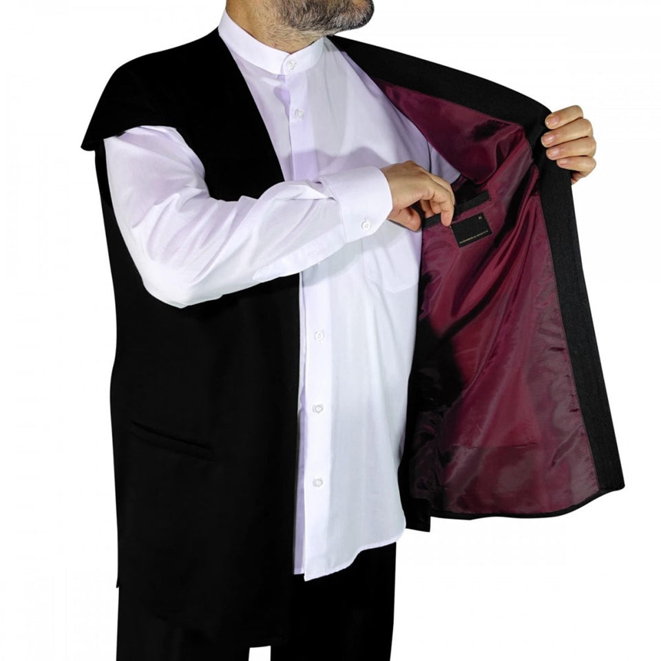 Black Sufi Vest | Traditional Ottoman Khaydari Vest | Haqqani Naqshibandi Qadiri Dervish Vest