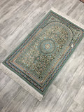 Genuine Green Flower Bouquet Prayer Mat, Prayer Mat with Tasbeeh, Prayer Rug, Muslim Janamaz, Sajadah Cantik , Islamic Gifts
