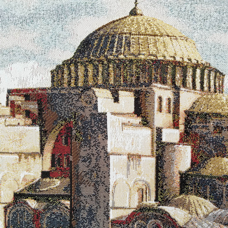Mosque Hagia Sophia Tapestry Wall Hanging | Hagia Sophia Mosque Woven Islamic Wall Art | Unframed Goblen | Islamic Wall Decor