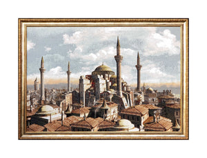Mosque Hagia Sophia Tapestry Wall Hanging | Hagia Sophia Mosque Woven Islamic Wall Art | Unframed Goblen | Islamic Wall Decor