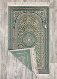 Genuine Green Flower Bouquet Prayer Mat, Prayer Mat with Tasbeeh, Prayer Rug, Muslim Janamaz, Sajadah Cantik , Islamic Gifts