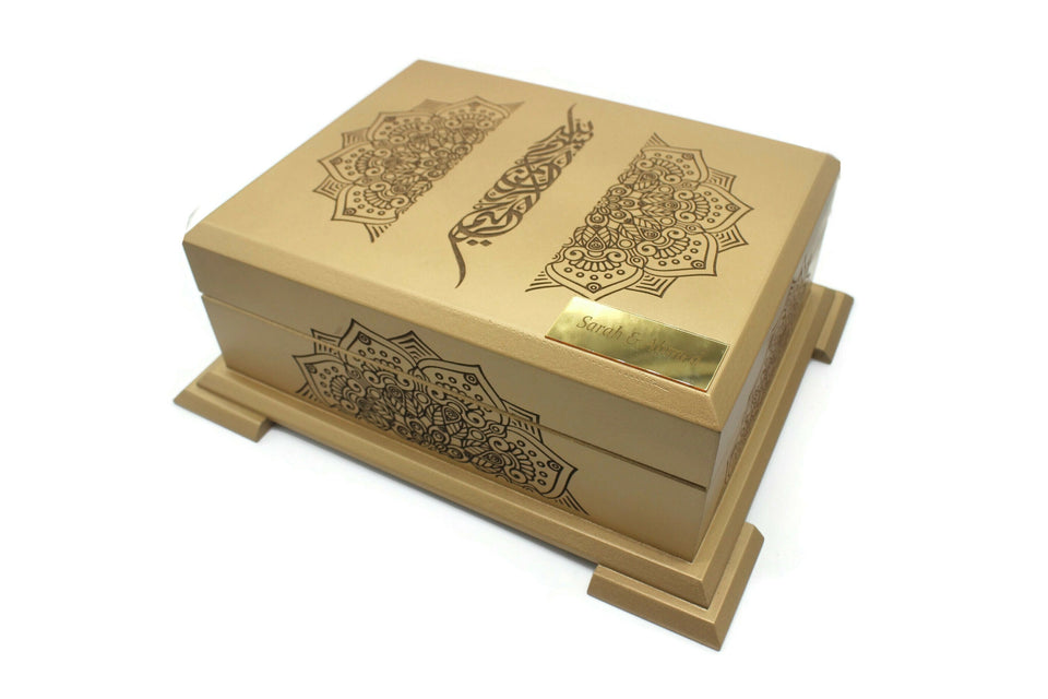 Personalised Quran Gift Set | Leather Quran in Wooden Box | Fathers Day Gift | Personalized Favor | Quran Book | Arabic Quran | Eid Gift
