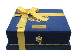 Quran, 99 Kuka Tasbih, Prayer Rug in Velvet Gift Box, Islamic Gift For Dad, Lux Islamic Gift Box, Gift For Him, fathers day gift