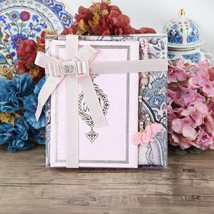 Islamic Gift Set | Luxury Prayer Rug, Tasbih, Yaseen Set | Hajj Favors | Personalized Gift | Customize Islamic Gift | Muslim Gift Set | SP