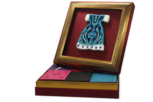 Personalized Ottoman Tile Design Gift Box | Thermo Leather Covered Quran | Islamic Gift For Men and Women |Graduation Gift |Pocket Size