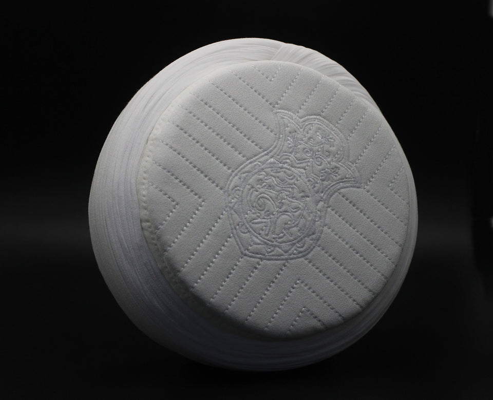 Handmade White Nalain Pak Imama | Muslim Mens Hat | Kufi Cap | Muslim Prayer Cap | Turban | Islamic Hat for Daily Prayers