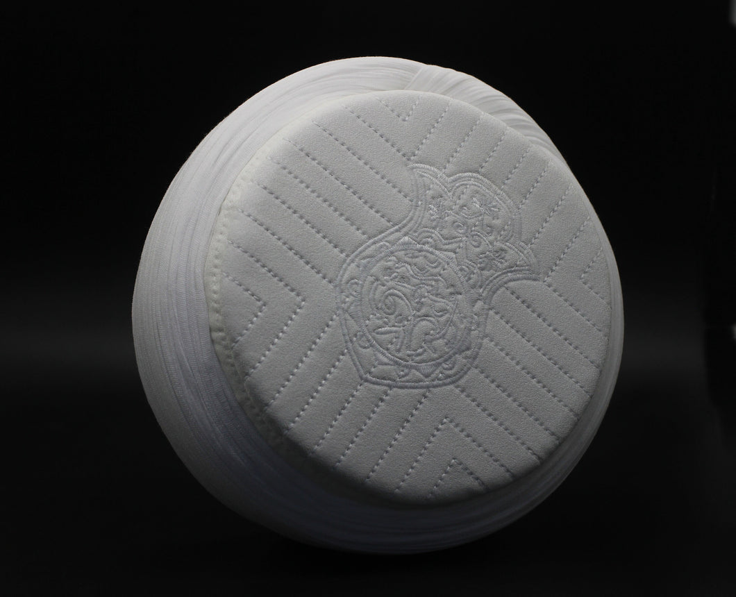 Handmade White Nalain Pak Imama | Muslim Mens Hat | Kufi Cap | Muslim Prayer Cap | Turban | Islamic Hat for Daily Prayers