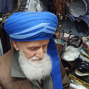 Blue Islamic Hat, Handmade Islamic Art Imamah, Unique Gift for Him, Genuine Kufi Cap, Prayer Hat, Islamic Gifts