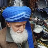 Blue Islamic Hat, Handmade Islamic Art Imamah, Unique Gift for Him, Genuine Kufi Cap, Prayer Hat, Islamic Gifts