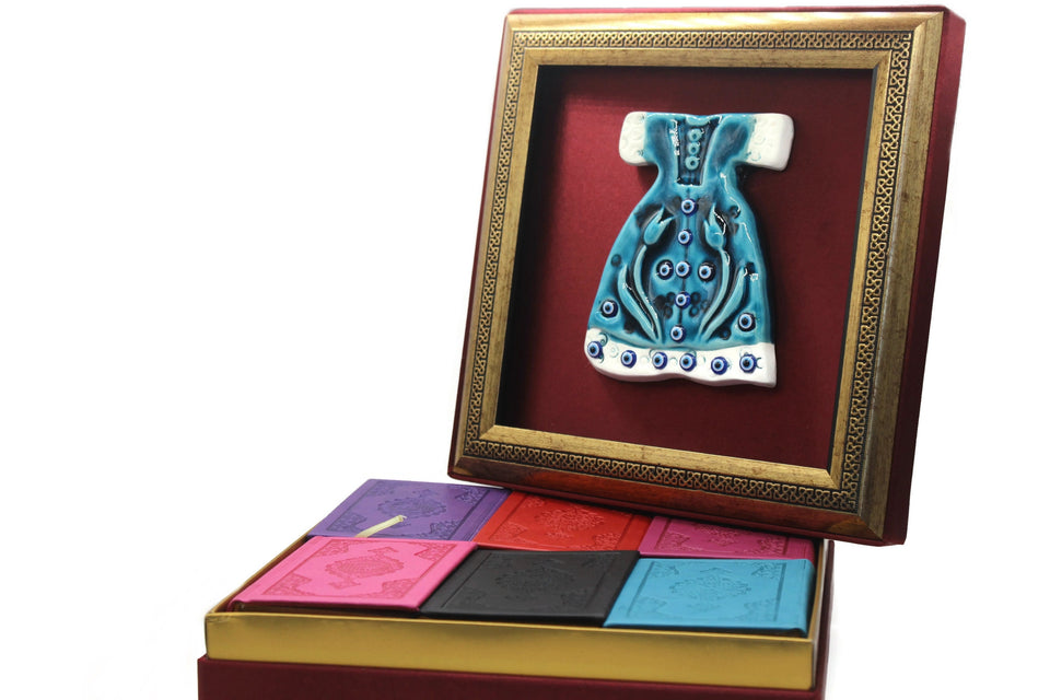 Personalized Ottoman Tile Design Gift Box | Thermo Leather Covered Quran | Islamic Gift For Men and Women |Graduation Gift |Pocket Size