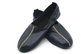 Genuine Leather Blue Babouche Slippers Handmade from Soft Leather, Traditional babouche slippers, WOMENS traditional shoes, Home Shoes