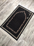 Premium Black Prayer Mat, Islamic Gift Set, Personalised Prayer Mat, Prayer Rug and Tasbih, Muslim Janamaz, Islamic Gift