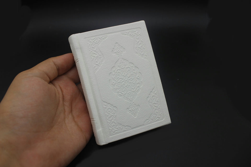 White Pocket Size Holy Quran, 8x11 cm Arabic Koran, Thermo Leather Quran,  Moshaf, Koran, Islamic Book, Mini Quran, Travel Size Quran BHFB